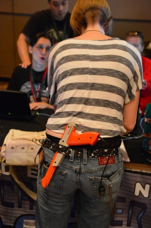A Solo Girl Competes in Scavenger Hunt at DefCon 20